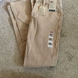 Levi's 501 Original Fit Tan Jeans size 24X30 NWT
